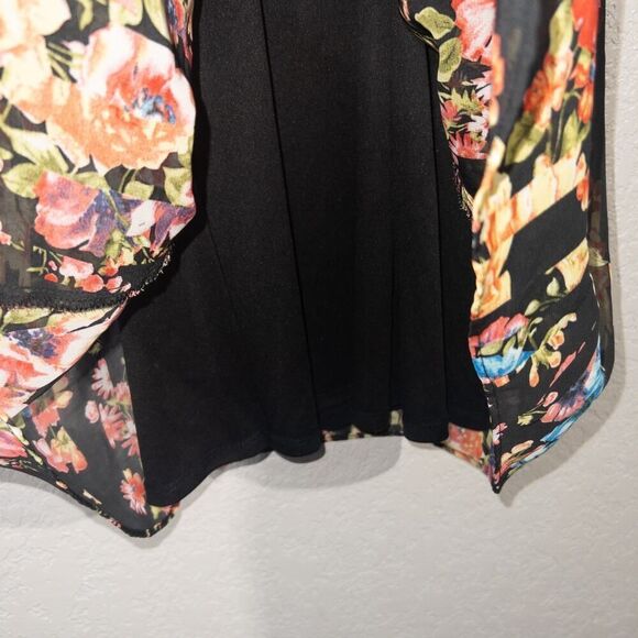Betsey Johnson Floral Chiffon Halter Swing Dress‎ Size 8 - Picture 4 of 8